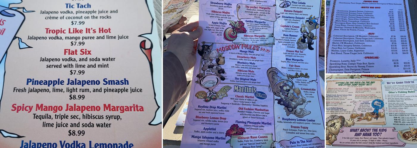 Otter's on the Water Menu