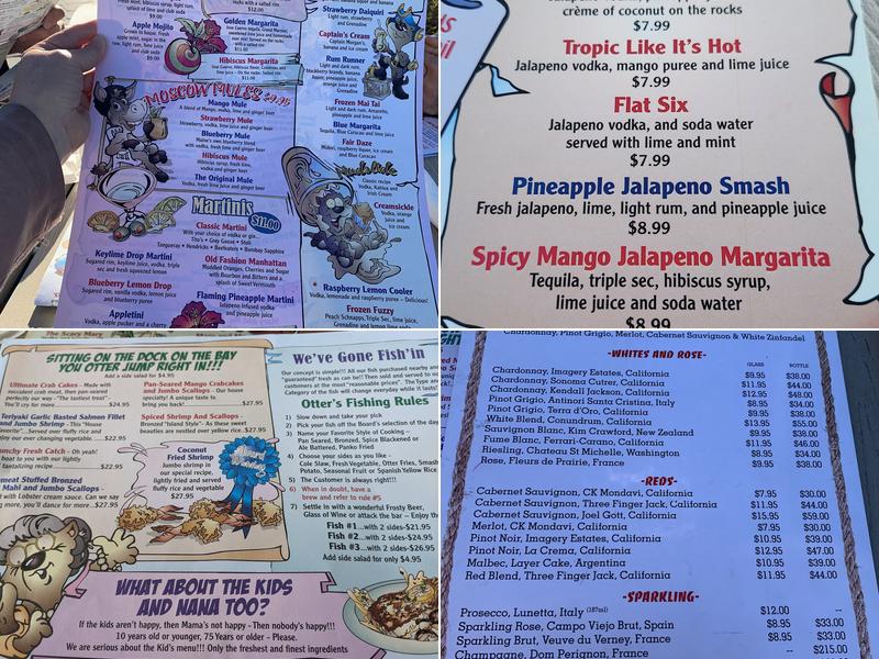 Otter's on the Water Menu