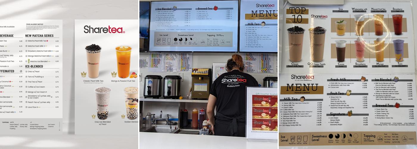 Sharetea Menu