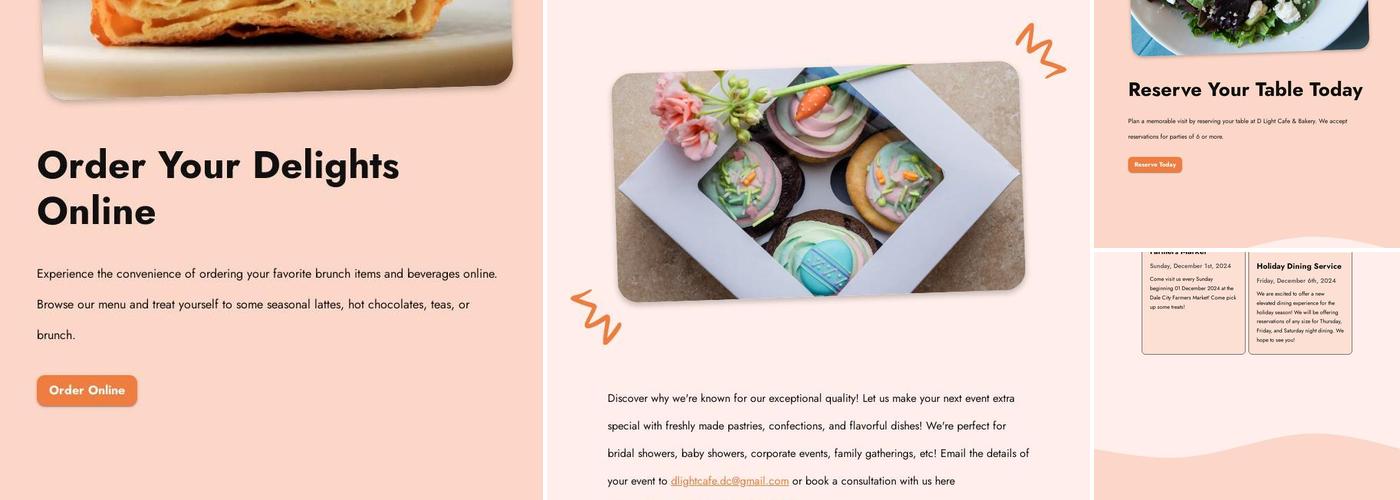 D Light Cafe & Bakery Menu