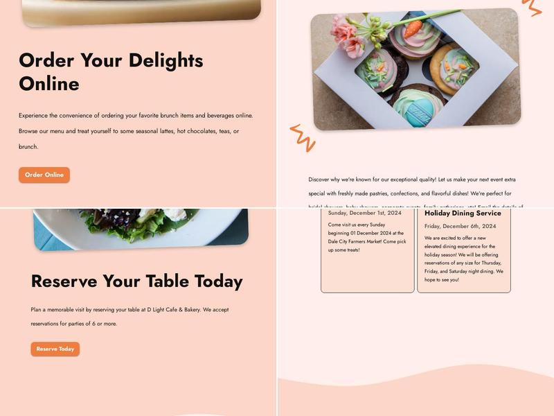 D Light Cafe & Bakery Menu