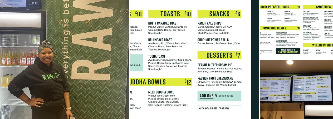 Rawish Menu