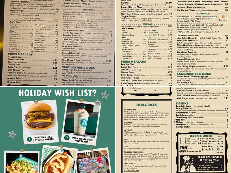 Harlem Shake Menu