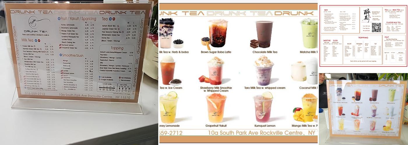 Drunk Tea Menu