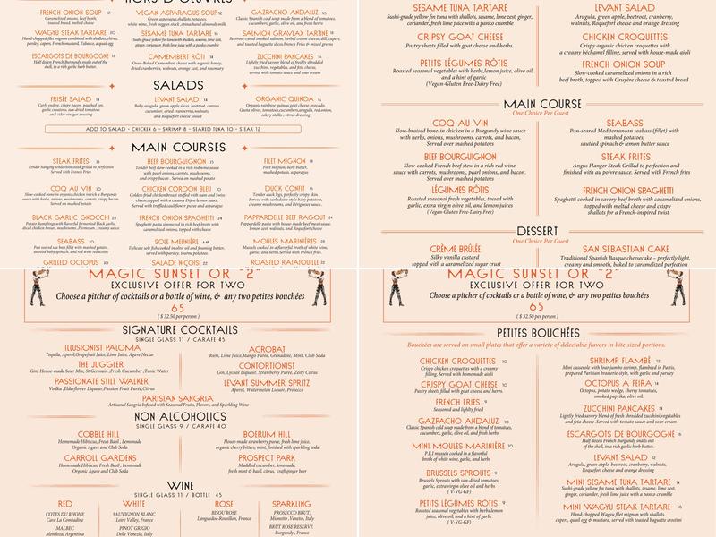 Levant on Smith Menu