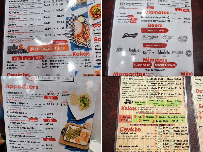 Tacos & Shell-ah’s Menu