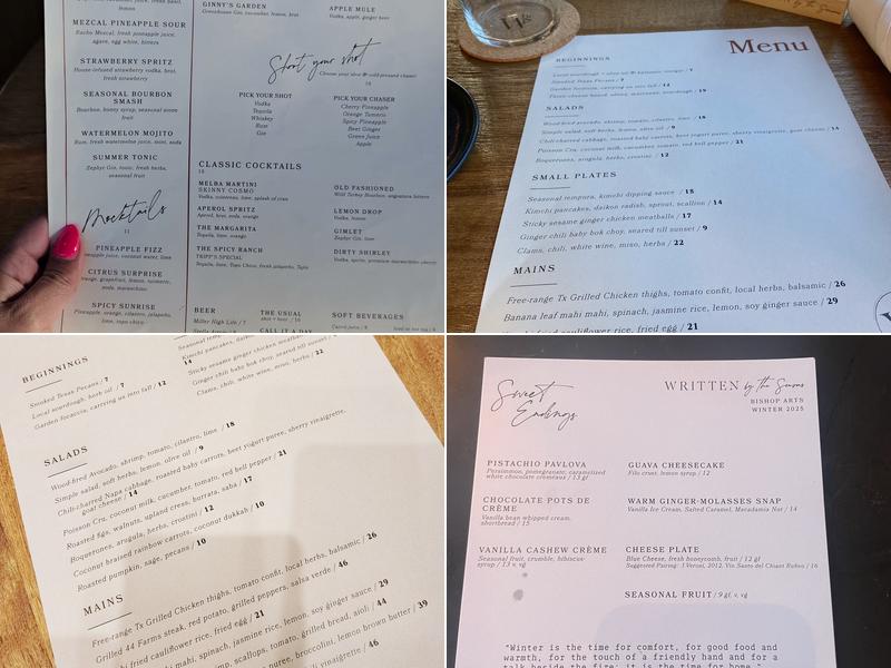 Written by the Seasons Menu