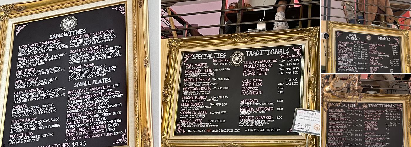 Leon Coffee House - U District Menu
