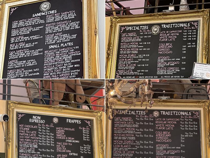 Leon Coffee House Menu