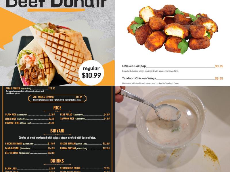 The Indian Bites Menu