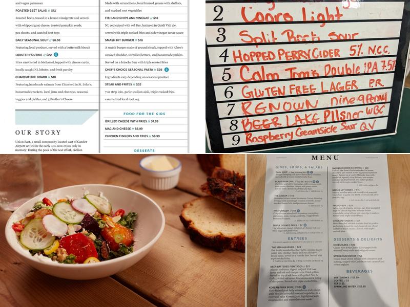 Union East & Drinks Menu