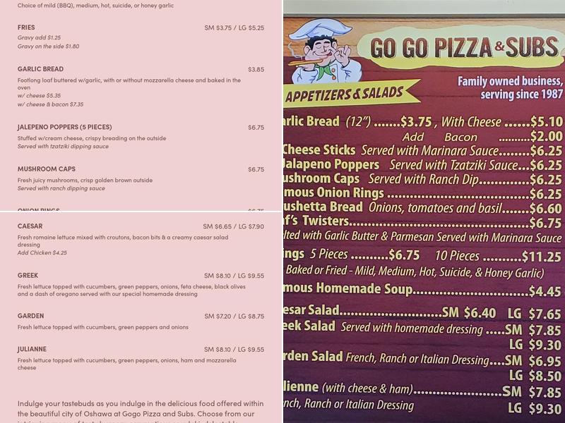 Go-Go Pizza & Subs Menu