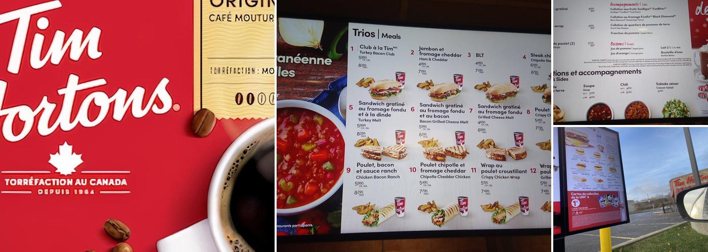 Tim Hortons Menu