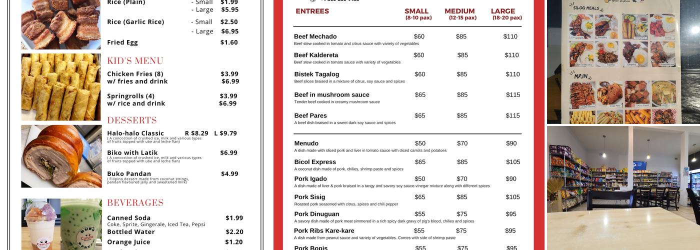 Cusina Grill Express Menu