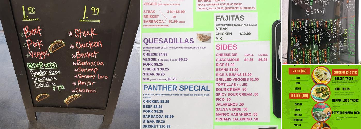 Taco Local Menu
