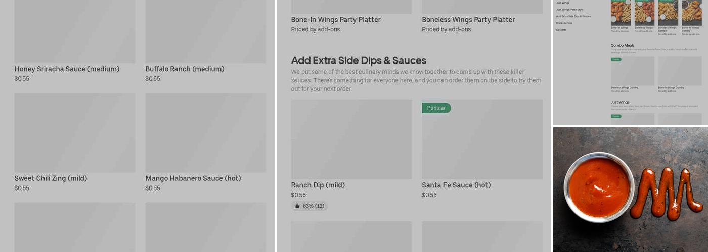 It's Just Wings Menu