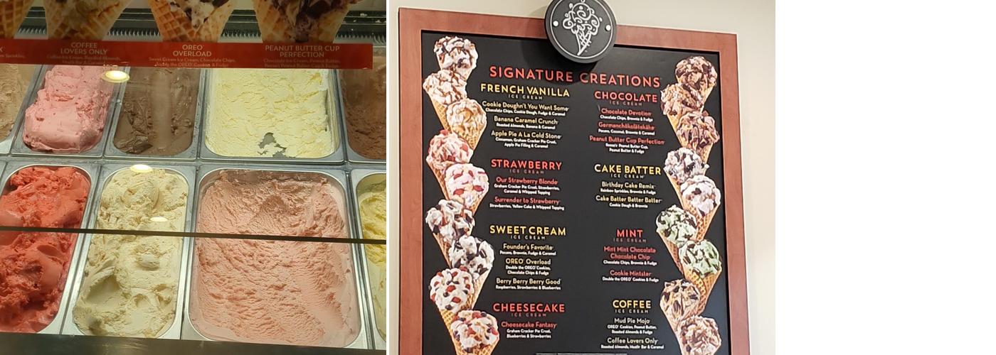 Cold Stone Creamery Menu