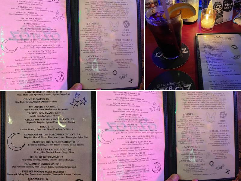 Oz by Oz Menu