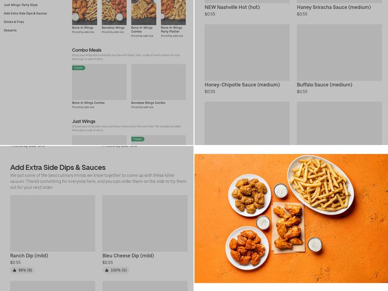 It's Just Wings Menu