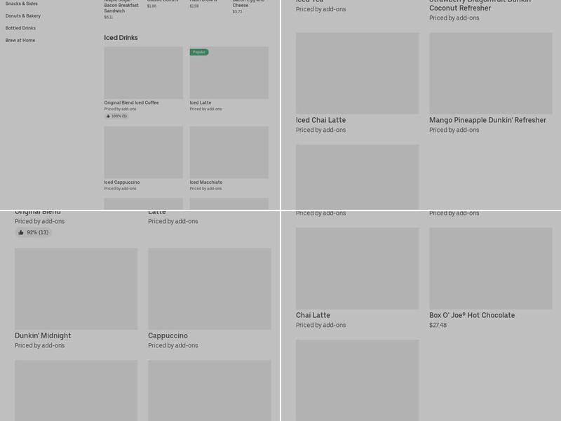 Dunkin' Menu
