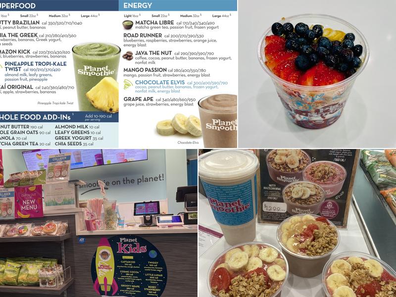 Planet Smoothie Menu