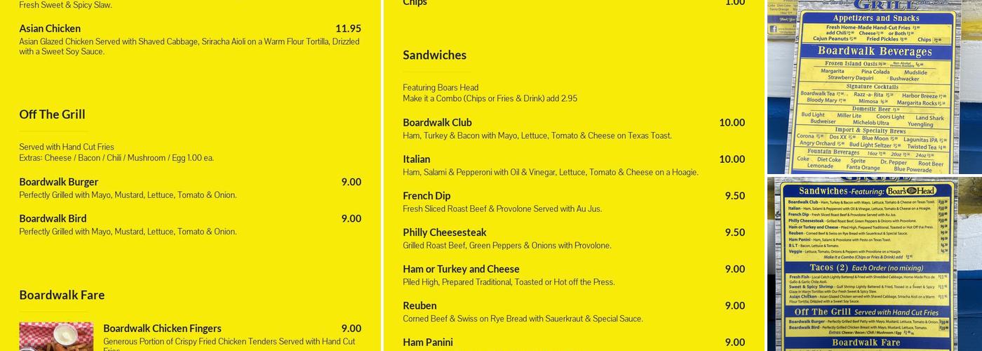 Brian's Boardwalk Grill Menu