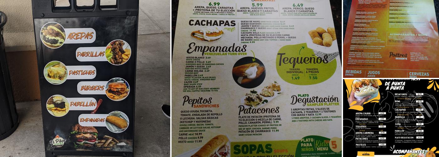 El Pilon Arepas Grill Menu