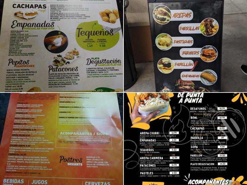 El Pilon Arepas Grill Menu
