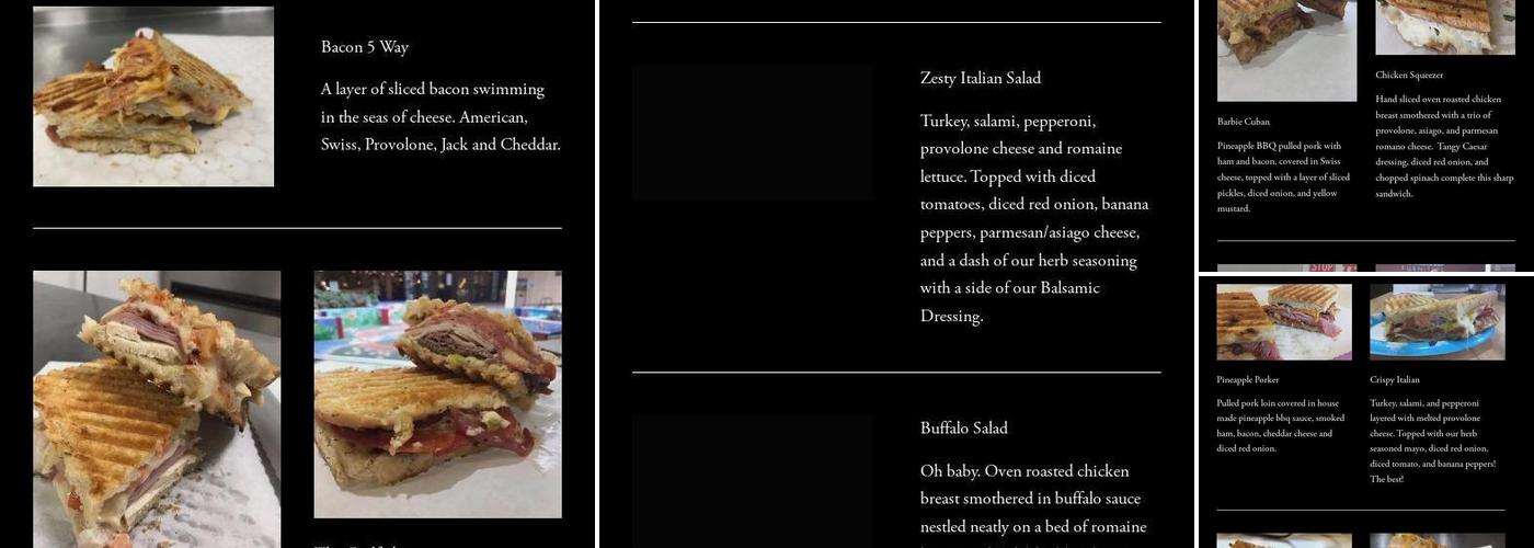 Sidell's Bakery Menu