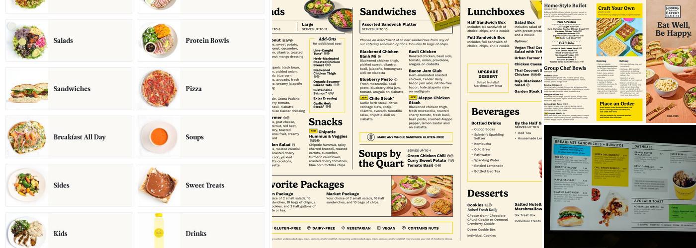 Modern Market Menu