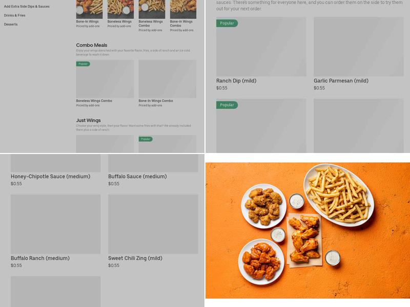 It's Just Wings Menu
