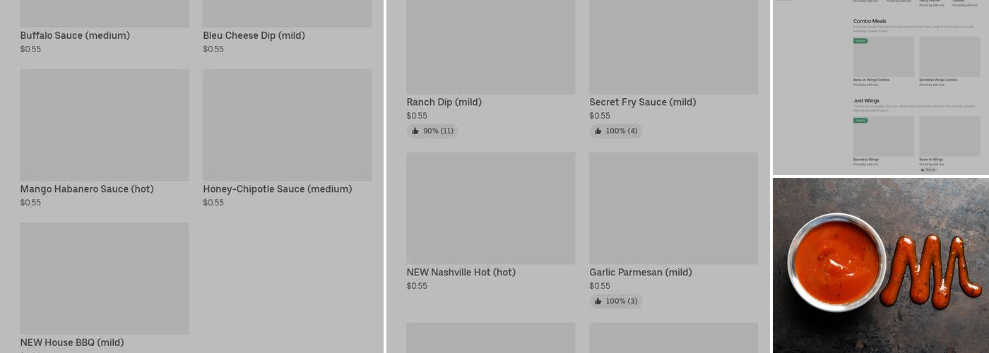 It's Just Wings Menu