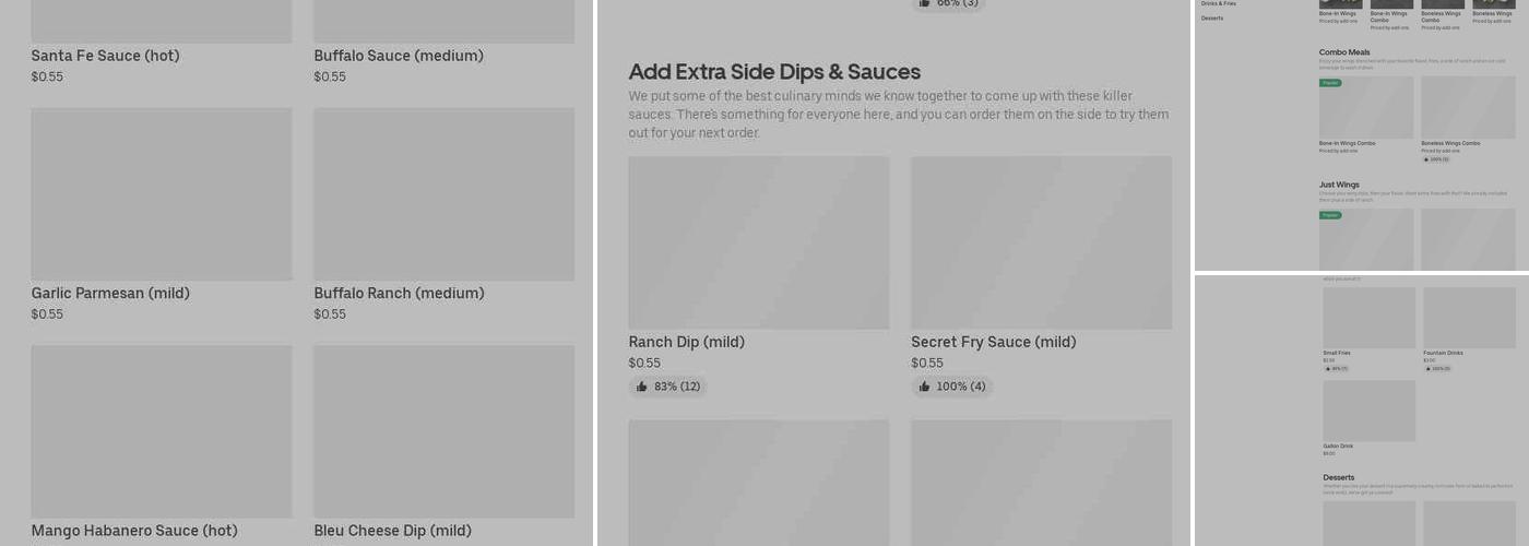 It's Just Wings Menu