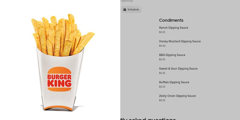 Burger King Menu