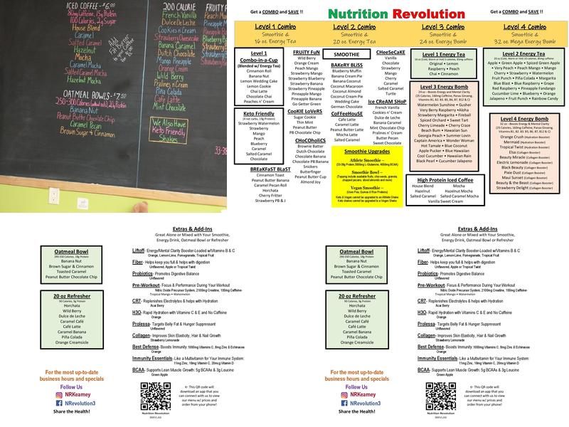 Herbalife Nutrition Revolution Menu