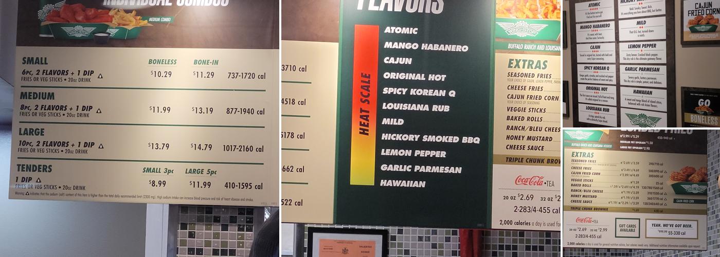 Wingstop Menu