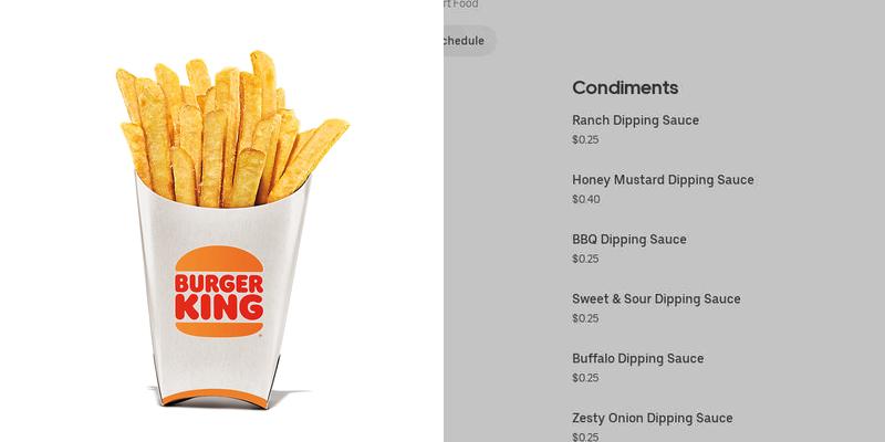 Burger King Menu