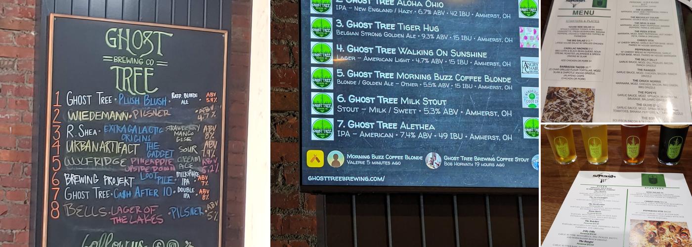 Ghost Tree Brewing Company Menu