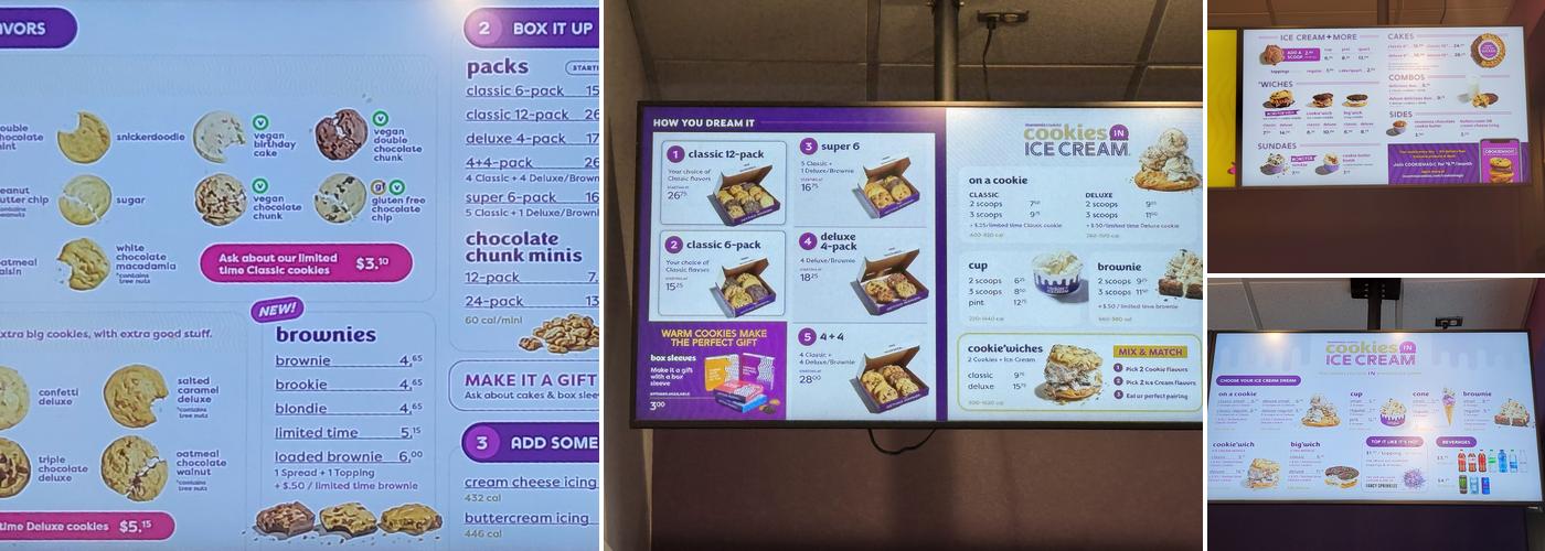 Insomnia Cookies Menu