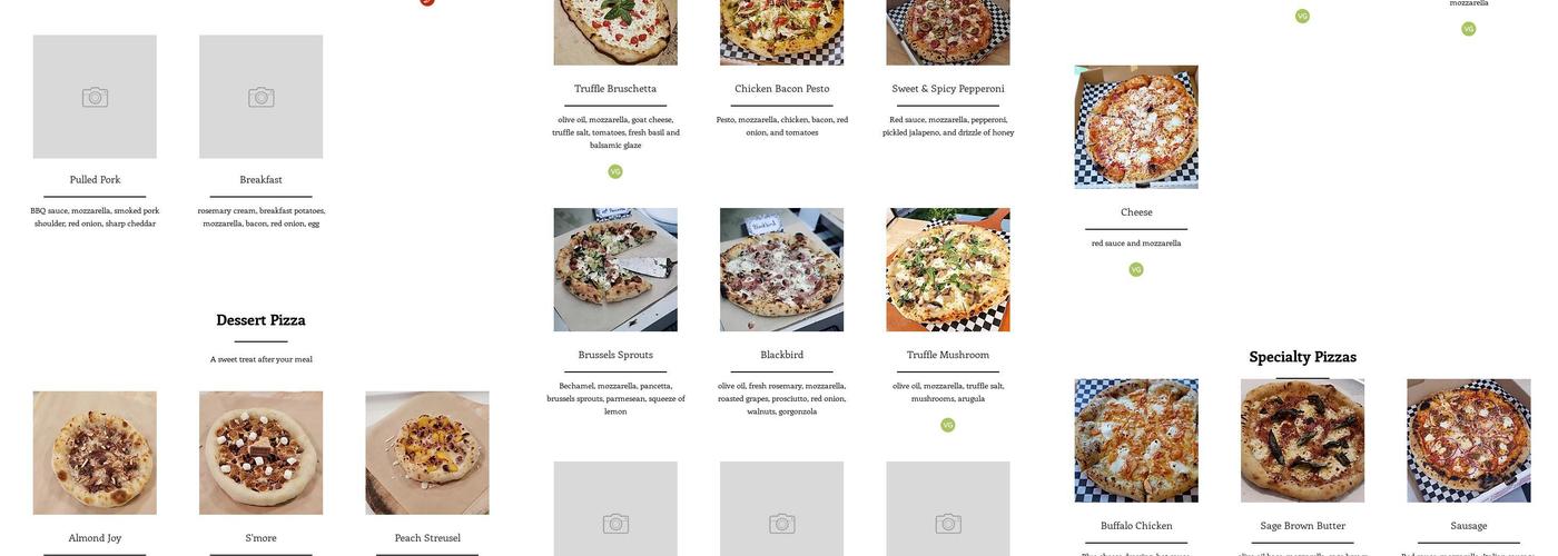 Lizzy's Pizza Party Menu