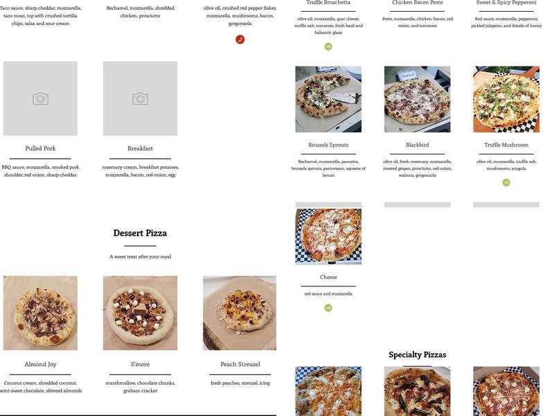 Lizzy's Pizza Party Menu