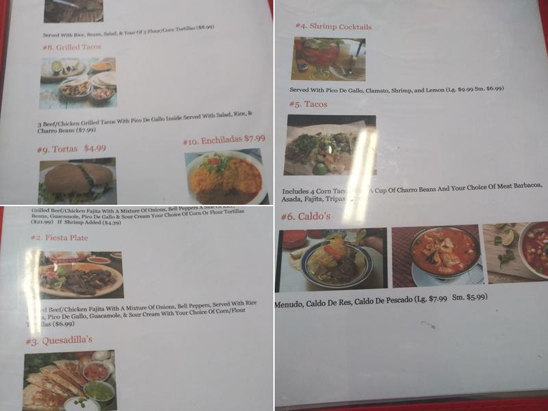Taqueria Florencia Menu