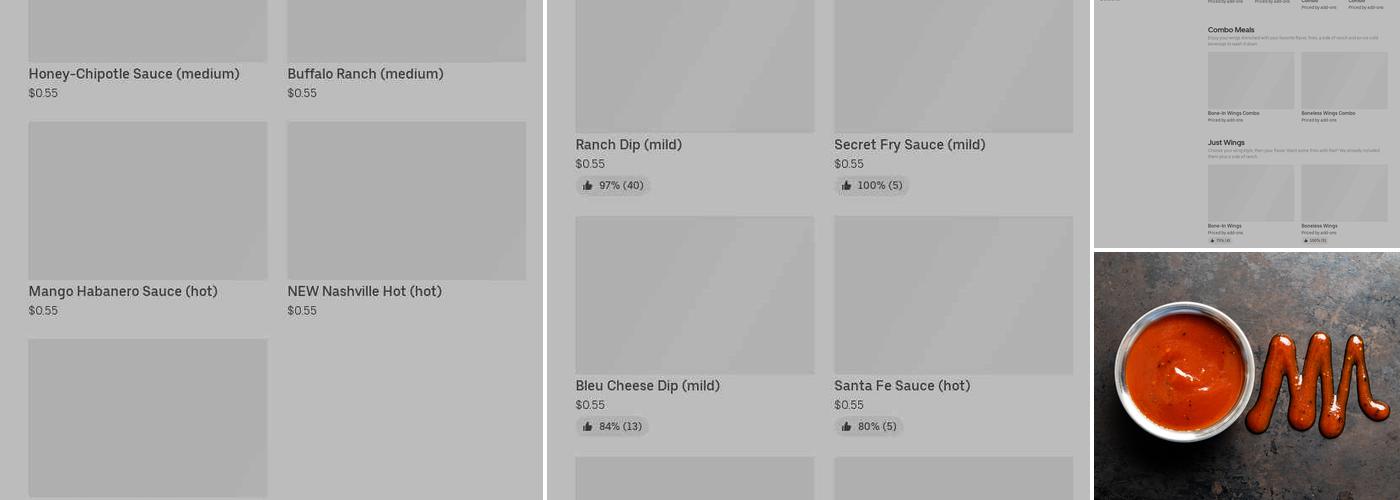 It's Just Wings Menu