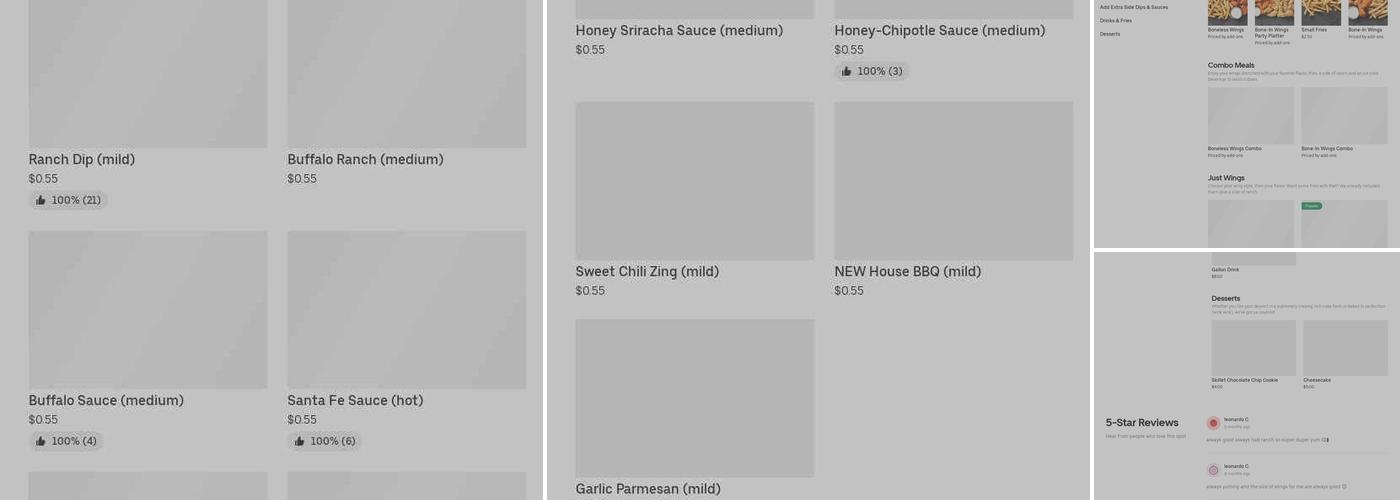 It's Just Wings Menu