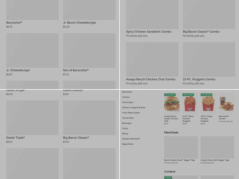 Wendy's Menu