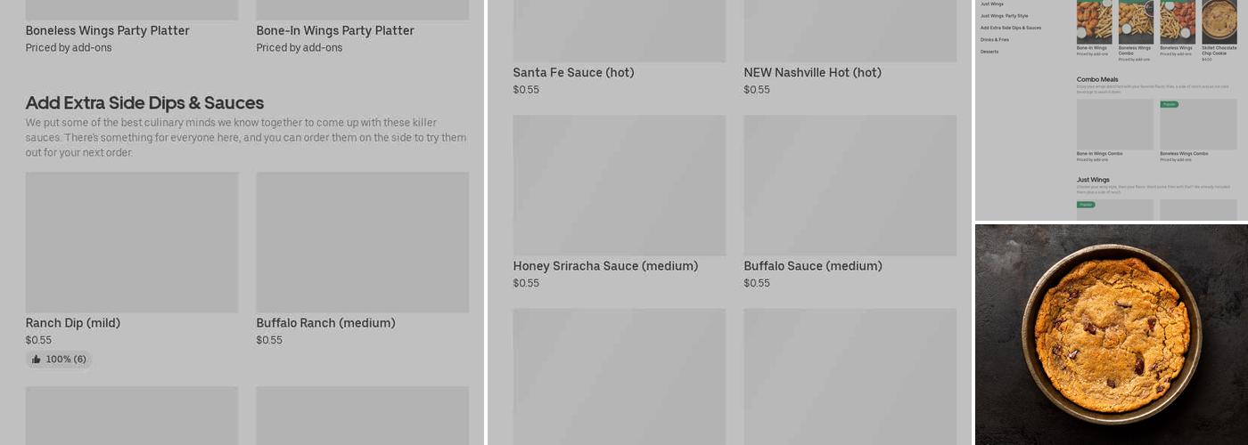 It's Just Wings Menu