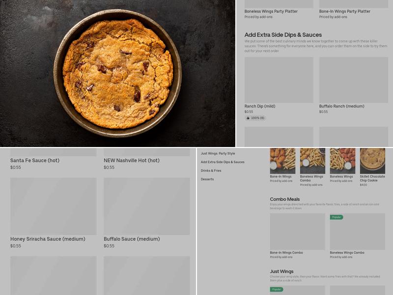 It's Just Wings Menu