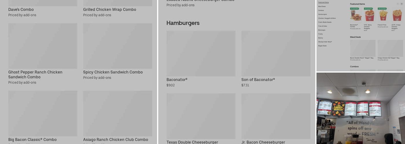 Wendy's Menu