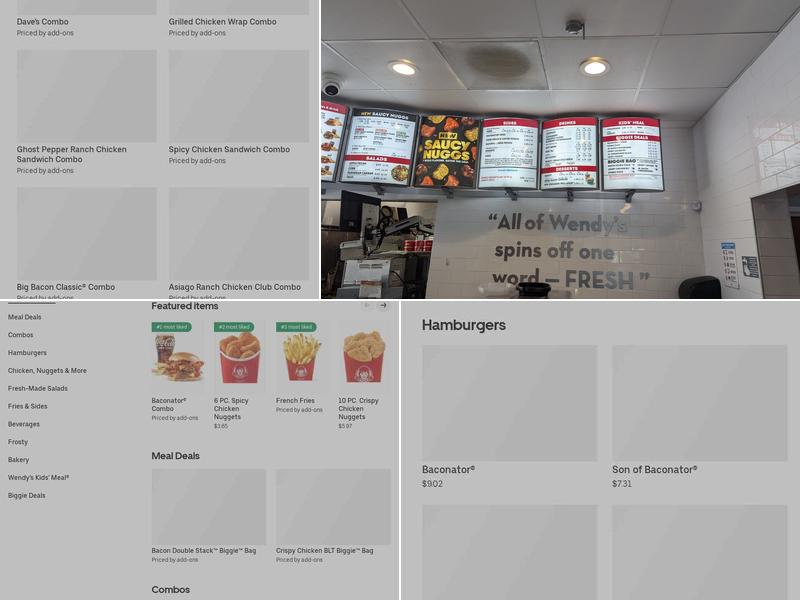 Wendy's Menu