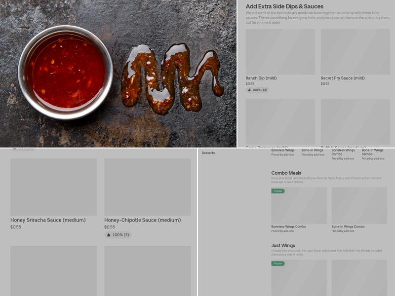 It's Just Wings Menu